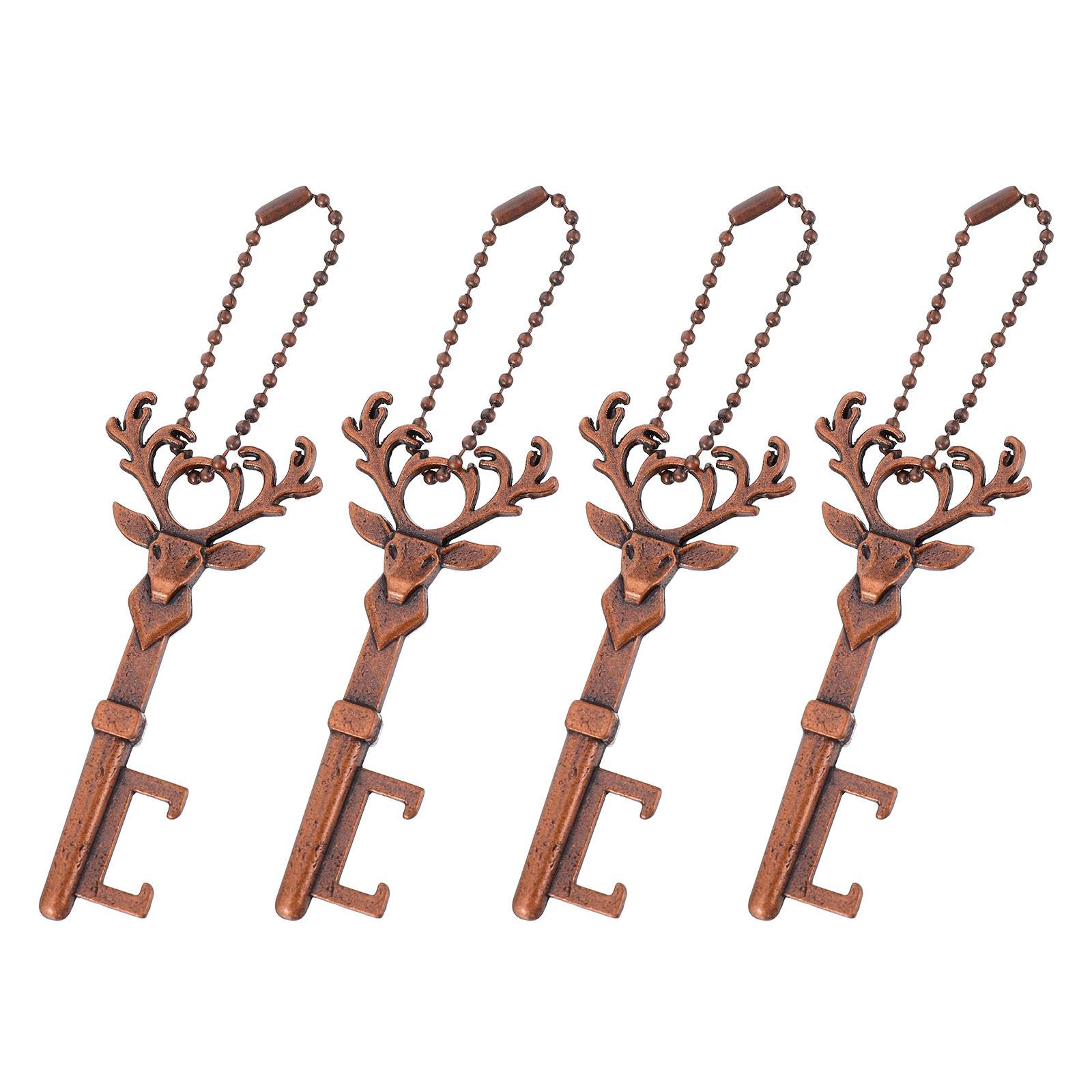 

4Pcs Exquisite Deer Design Christmas Bottle Opener Multifunctional Wedding Party Decorative Gift Bottle Opener красный