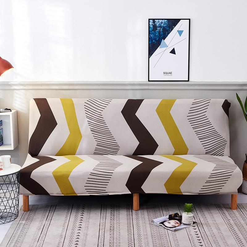 Stretch Folding Sofa Bed Cover Four Seasons Fabric Sofa Cover Full Covered All-Inclusive Double Three-Person Gloves without Support