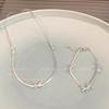 Cold Wind High-end Bow Snake Bone Necklace Women's New Simple Niche Design Collarbone Chain Bracelet