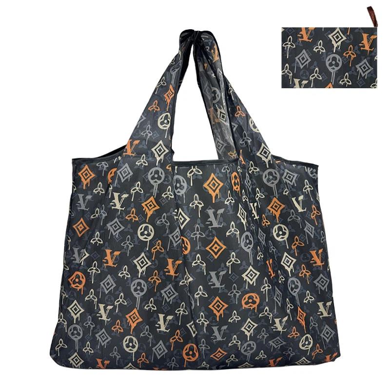 Reusable Foldable Waterproof Oxford Tote Bag Large Portable Grocery Shopping Storage Handbag