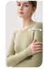 100% Pure Cashmere Slim Fit Women's Round Neck Knit Sweater for Autumn and Winter