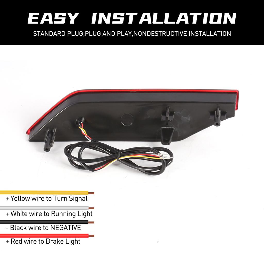 LED Bumper Reflector Lights For Mitsubishi Pajero Shogun Montero 2019 2020 2025 Dynamic Turn Signal Brake Daytime Running Lamps
