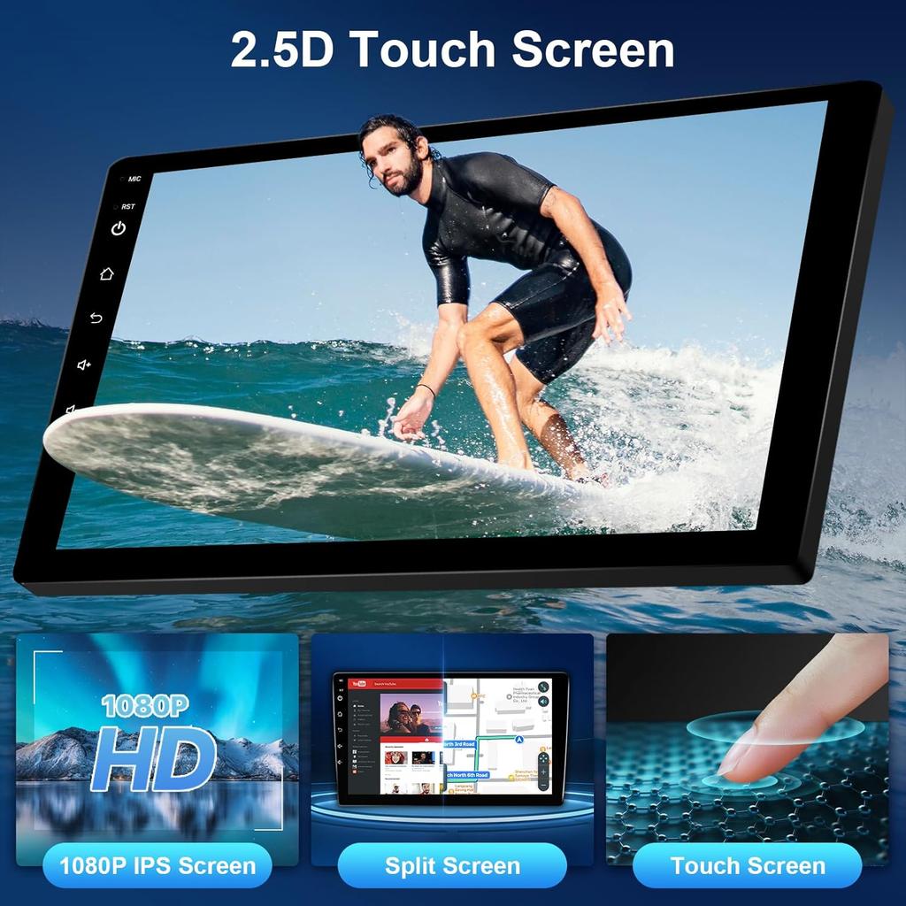 Android Car Radio for Toyota Camry 2006-2011, 9' Touchscreen with Wireless CarPlay, Android Auto, GPS, WiFi, Bluetooth, Backup C