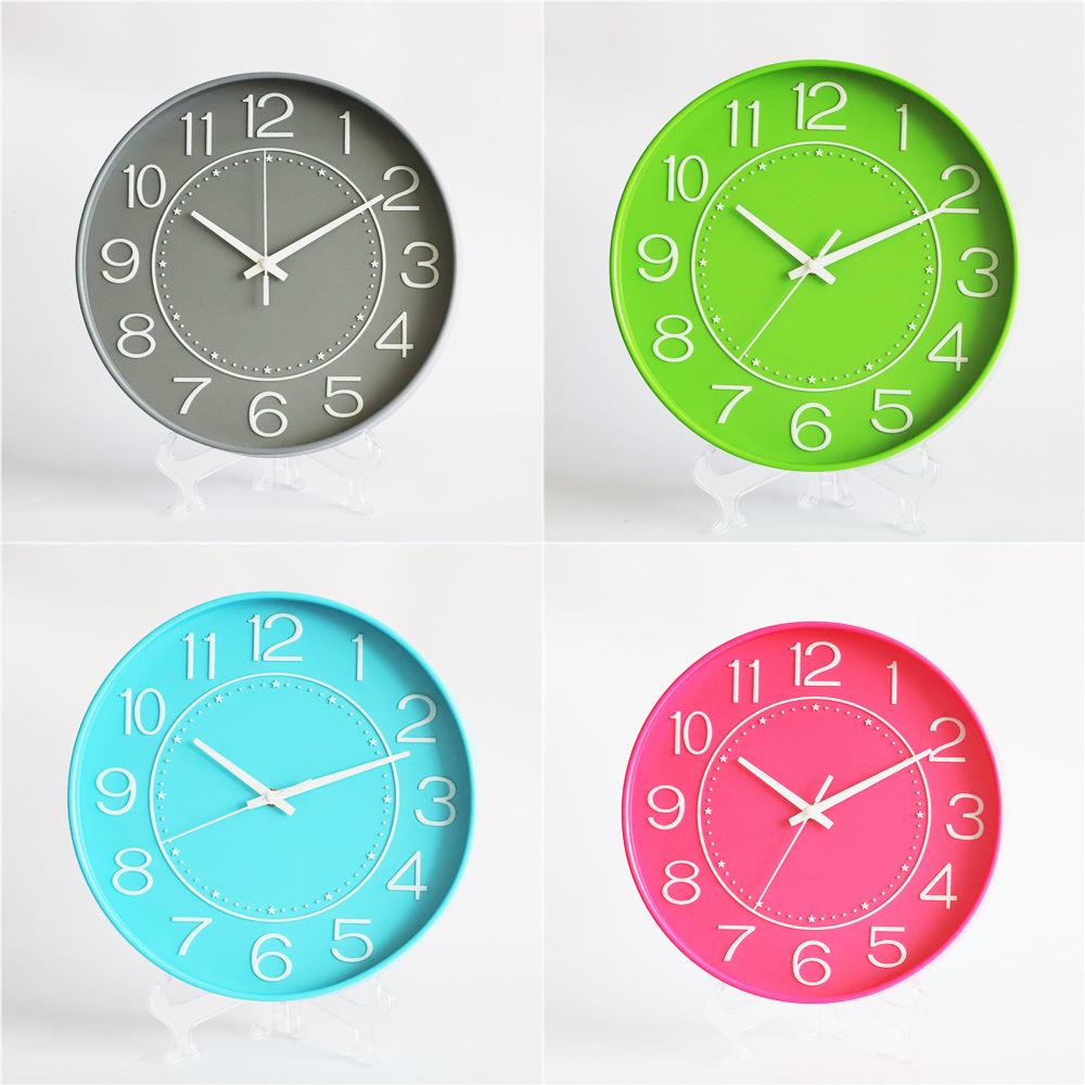 12 Inch 30CM Silent Wall Clock, Creative and Fashionable, Three-dimensional Digital Minimalist Clock for Home Living Room