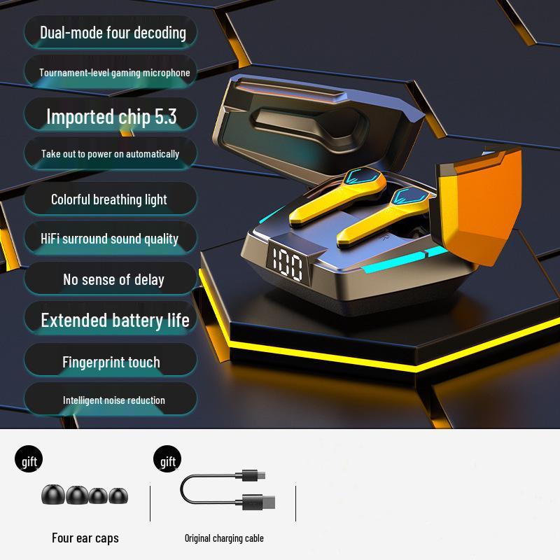 JX10 Esports Low Latency True Wireless Bluetooth Earphones 2025 - Bilateral Stereo In-Ear for Mobile Phones