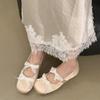 Fashion Square Toe Women Mary Jane Shoes Fashion Shallow Butterfly-knot Shoes 2025 Spring Ladies Elegant Dress Slip on Shoes