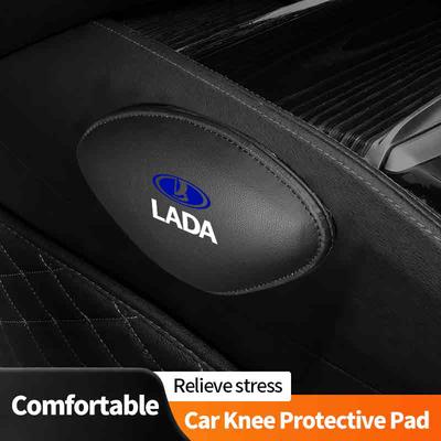Car Seat Knee Pad Leather Elbow Rest Mat Leg Cushion Interior For Lada Priora Sedan Sport Kalina Granta Vesta Niva Largus Vaz