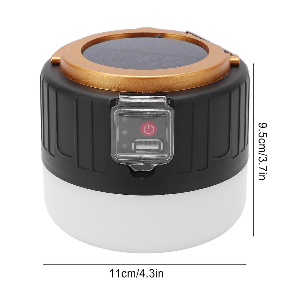 LED Camping Lantern Multifunction Solar Powered Outdoor Tent Lamp for Camping Night Market Stall Emergency