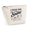 Toiletry Bag - PLANETEE - I Can't I Have Snow (minimalist) - 100% Cotton - 3 L - Metal Zip