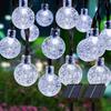 LED Solar Bubble Ball String Lights - Outdoor Camping & Courtyard Fairy Lights
