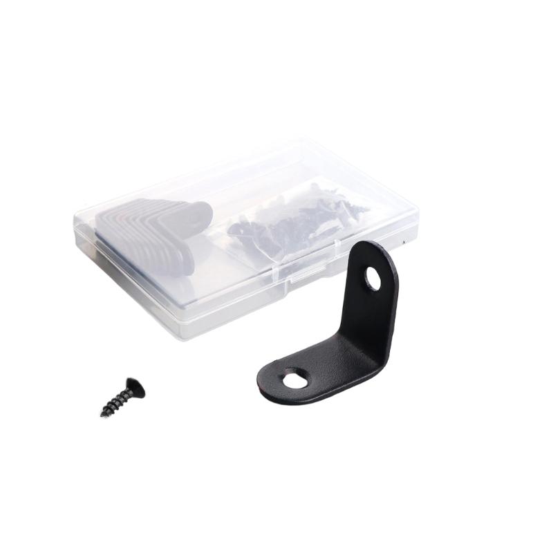 10Pcs L Shaped Corner Brace Stainless Steel 90 Degree Right Angles Metal Brackets for Cabinets Shelves Easy To Install