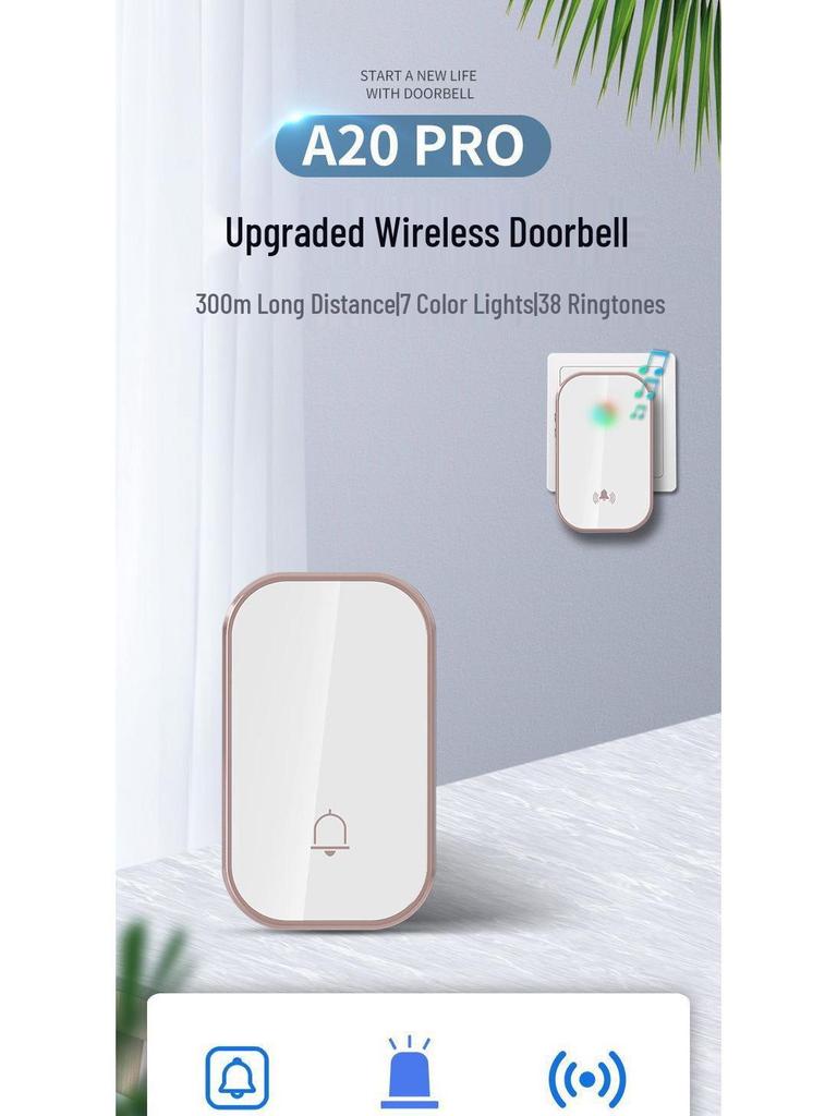 Wireless Smart Long-Range Doorbell & Elderly Pager