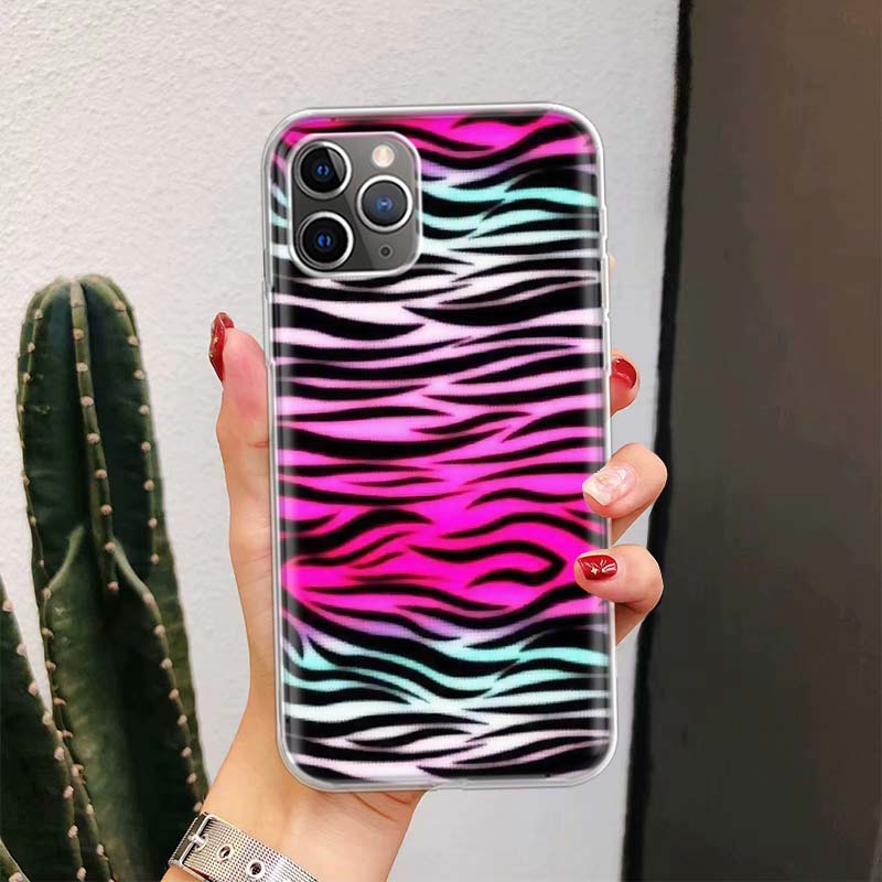 

Zebra Stripe Print Phone Case For Apple iPhone 17 Air 16 15 Plus 14 + 13 Mini 12 11 Pro Max 7 8 SE 16Max Soft Shell Cover Coque iPhone 12 (12 Pro)