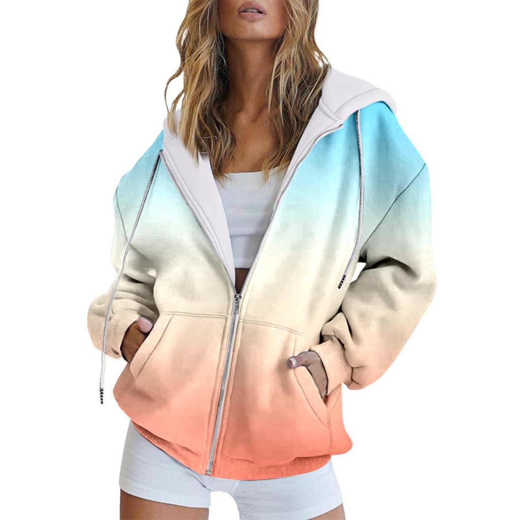 Kapuzenoberteil für Frühling und Herbst, Neue Gradienten-Serie, Slim-Fit-Cardigan, Hoodie, Haarteil aus einem StückMC4