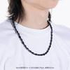 ASGEM Magnetic Terahertz High Natural Power Magnetic Necklace for Men and Tetrahedron 4mm Bead 6mm 55cm Necklace, Stone, Powerful, Stylish, Sports,