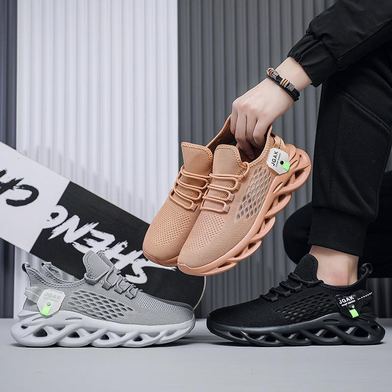 Popular sports shoes men's foreign trade large size 50 ultra-light casual men's shoes twist bottom transport flying woven breathable running shoes men