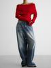 2025 Autumn Winter Women's Sweater Long Sleeve Knitted Crop Top Off Shoulder Sexy Slim Fit Basic Pullover