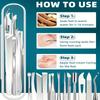 10pcs Stainless Steel Ingrown Toenail And Cuticle Removal Kit - Odorless Pedicure And Manicure Set, No Power Required, Portable Storage Case