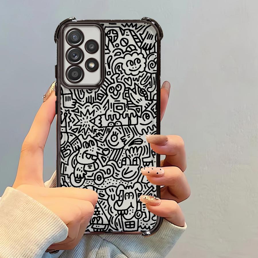 

Line Drawing Cool Case for Samsung Galaxy A16 A15 A26 A25 A33 A35 A36 A21s A24 A13 A52 A55 Soft Phone Cover Galaxy A16