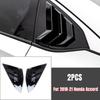 For Honda Accord 10th Gen 2018-2025 Car Rear Louver Window Side Shutter Cover Trim Sticker Vent Scoop ABS Carbon Fiber Black