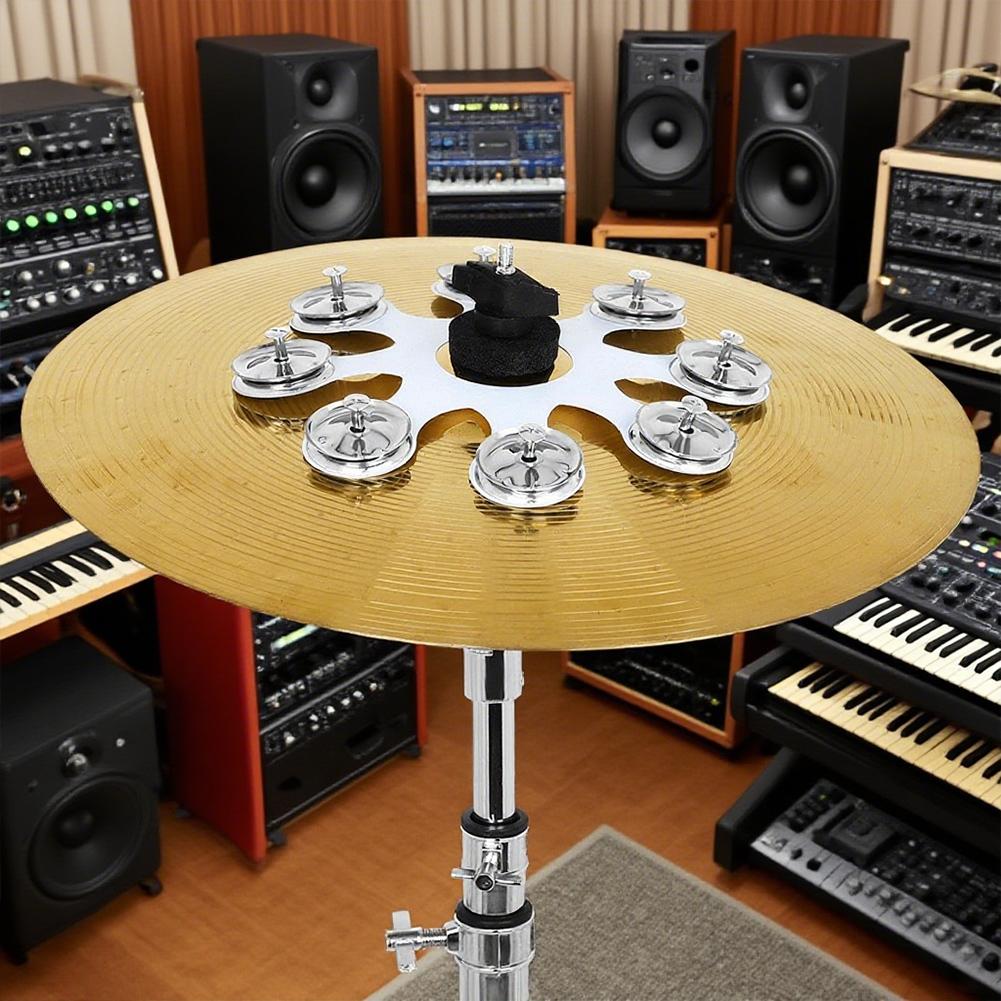 Becken Ring Glocke Verschleißfest Tamburin Hi-Hat Edelstahl Silikon Tamburinringe Schlagzeug Perkussionszubehör