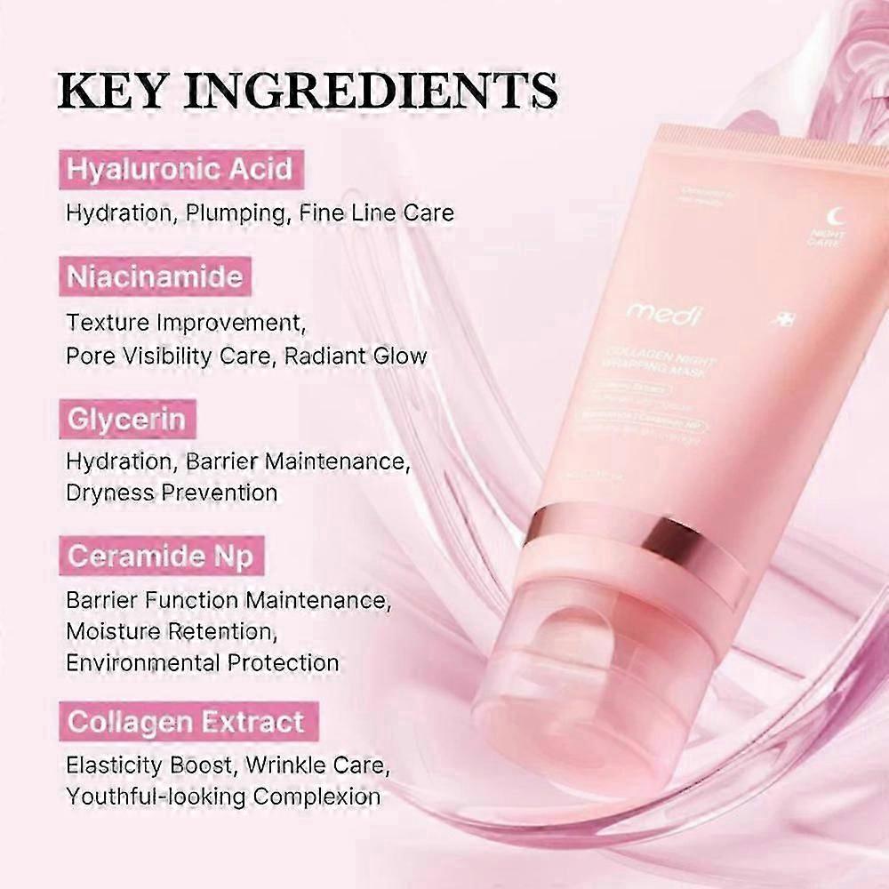 Medicube Collagen Night Wrapping Mask Korean Glass Skin Routine 1-3X Concentrated Overnight Repair Hydrating Moisturizing