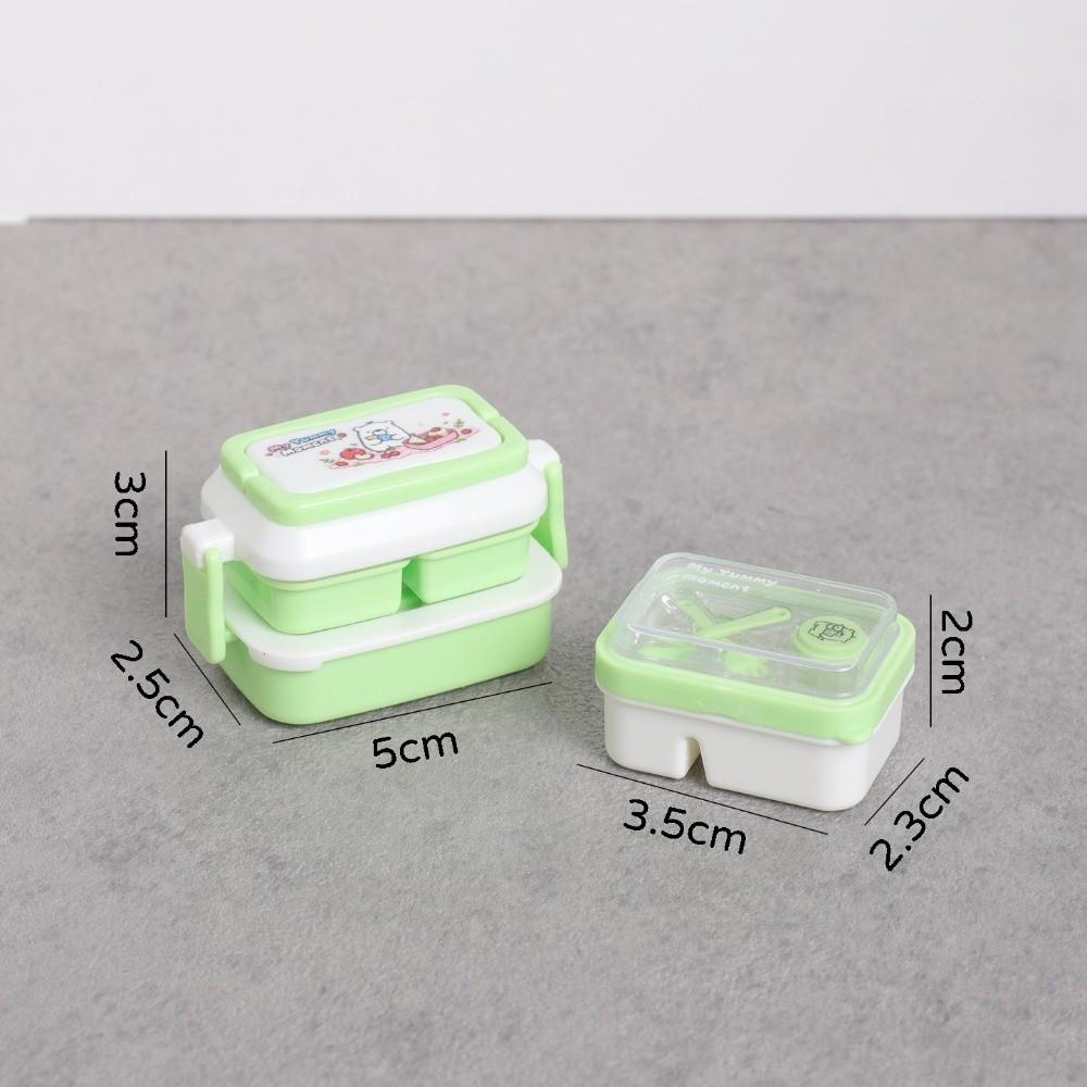 Kitchen Props Simulated Dinner Box Miniature Bento Box Model  Children s Toys зелёный