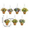New Artificial Hanging Flowers In Basket Silk Fake Flowers Chain Hanging Basket Flowerpot Wedding Home Party DIY Decoration