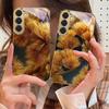 Sens Artistique Aiguille d'Or Pour Samsung Galaxy S26 S20 FE S21 S22 S23 Plus S24 Ultra 25Ultra S21+ S9 S22 S8 Coque de téléphone en verre doré
