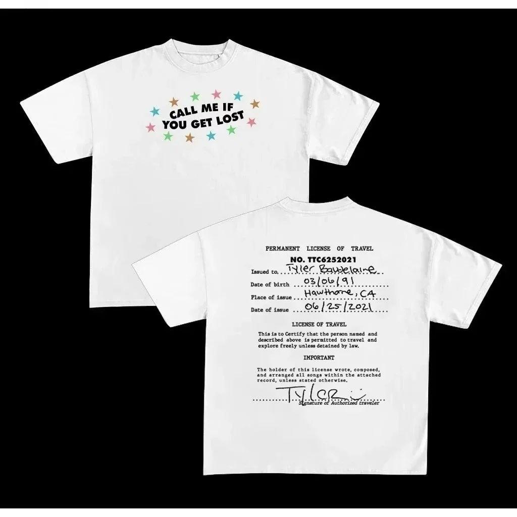 The Creator 'Call Me If You Get Lost' T-Shirt Hip Pop Vintage Cotton Tee for Men & Women High Quality Fashion Streetwear Unisex