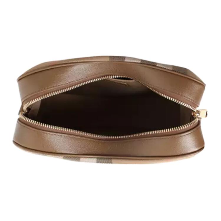 Burberry Klasická Kostkovaná Bavlněná Taška přes Rameno na Zip Dámská taška přes rameno Hnědá 81140681