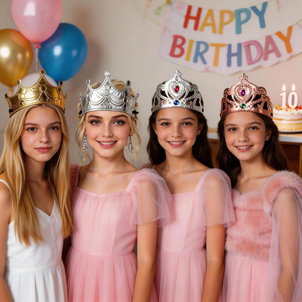 Children's Princess Crown Headband for Birthday Parties or Halloween Costumes