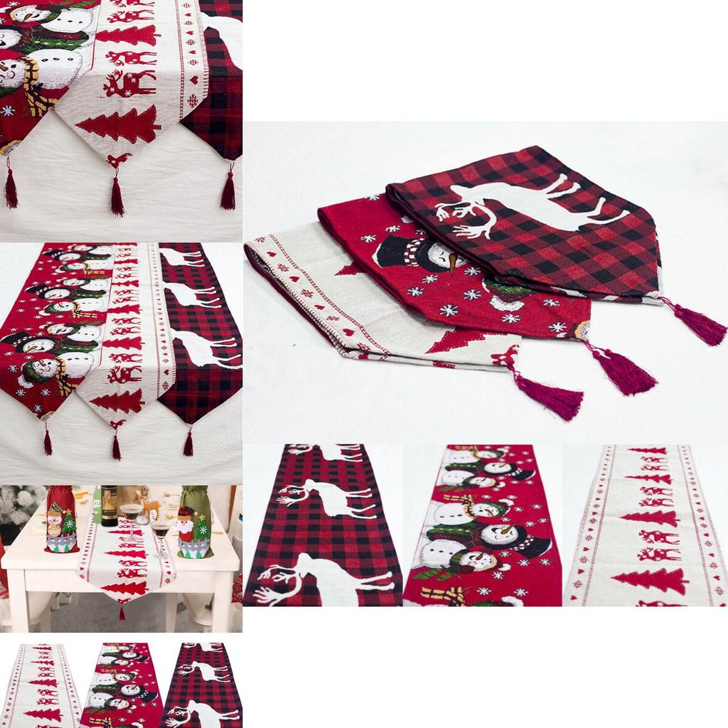 Eleganter Weihnachts-Tischläufer Flagge Für Stilvolle Heimdekoration Und Festliche Stimmung