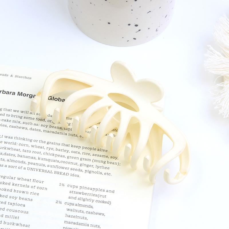 European and American grab clip large frosted solid color hair clip, women's fashionable hair accessory at the back of the head