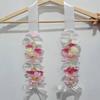 Adjustable Student Graduation Sash Handmade Satin Flower Shawl for Graduation Party Photo Shooting Gift