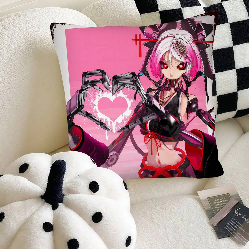 Bizarre Ästhetik Süßes Mädchen Kalzium Miku Kissenbezug Quadratisches Kissen Schlafzimmer Sofa Freizeit Komfortkissen Auto Heimdekoration
