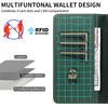 For iPhone 14 Pro Leather Case Litchi Texture RFID Blocking Wallet Stand Phone Cover