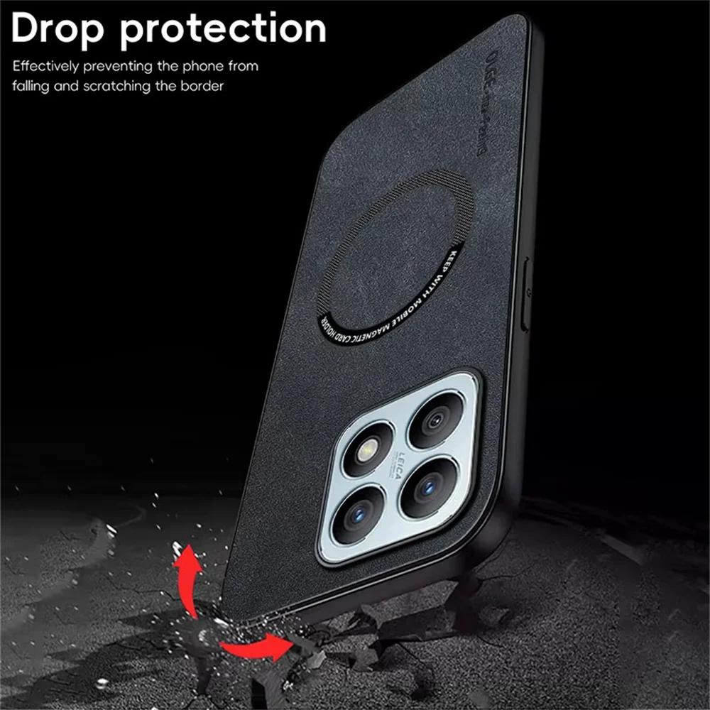 Magsafe Schaffell Leder Telefon Fall Für Xiaomi 15 14T 14 13T 13 12 11 Pro Ultra Magnetische Abdeckung Für xiaomi 14 13T 14T Pro Fälle
