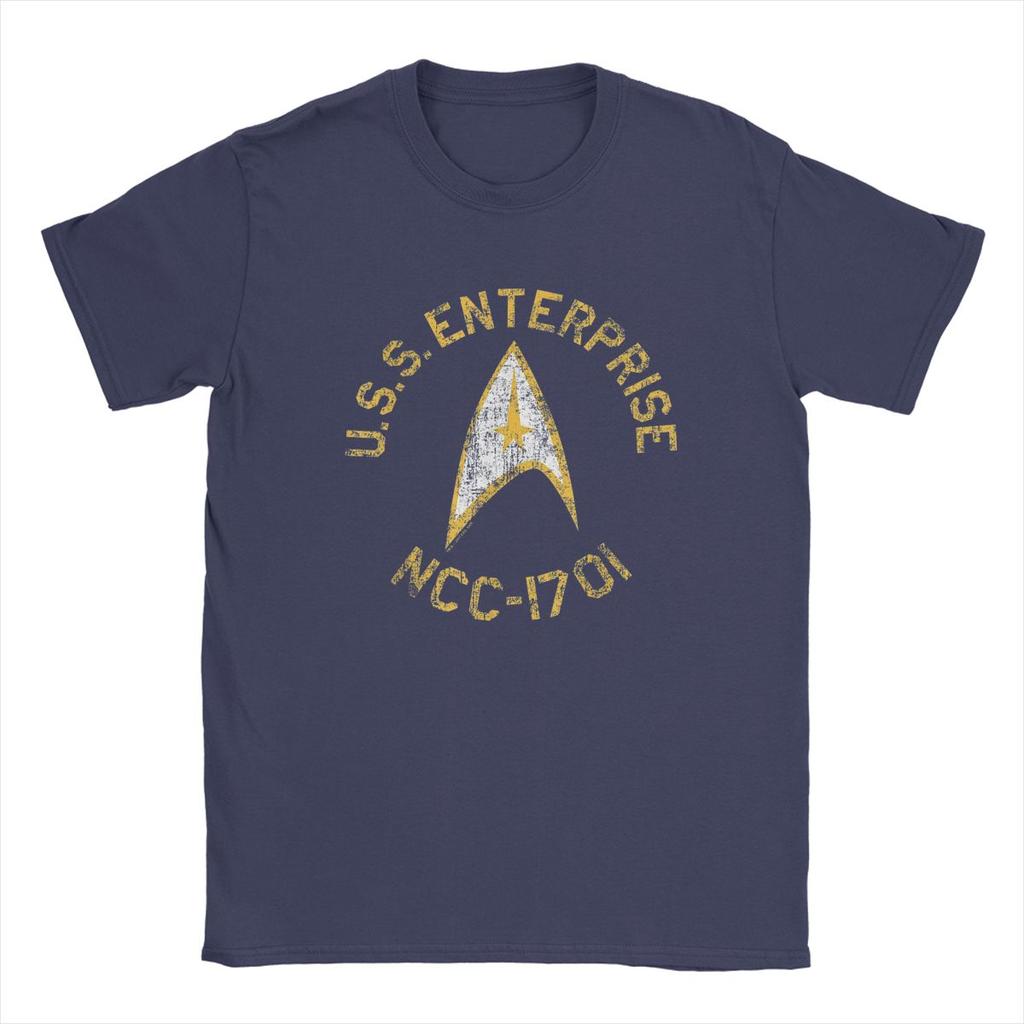 Men Stars Treks Collegiate T Shirt Movie Tv Series Pure Cotton Clothing Casual Short Sleeve Crewneck Tees New Arrival T-Shirt