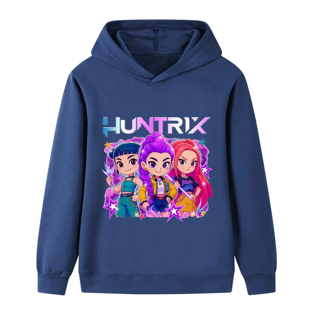 Høst Vinter Devil Hunter Trykte Hettegensere Moteable Casual Varm Sport Langermet Barne Gutt og Jente Barn Unisex Hettegensere