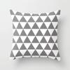 Modern Simple Gray Geometric Peach Leather Velvet Pillowcase Summer Sofa Home Office Cushion Pillowcase