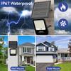 Solar Street Lights 1800W LED 150000LM IP67 Waterproof Outdoor Flood Lights with 16.4ft Cables