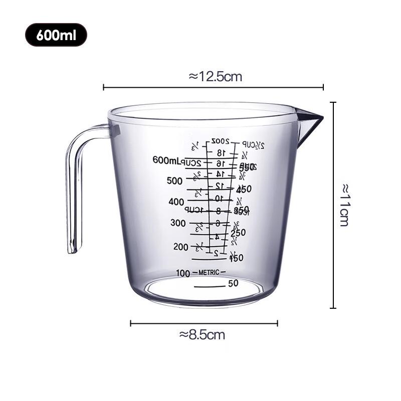 Żaroodporny przezroczysty zestaw kubków miarowych