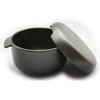 Banko Ware Ceramic Ohitsu (Container), 2-cup, Black Matte, Round, Approx. 17.5cm Diameter x 12.5cm Height, Microwave Safe, Made in Japan, Product Numb