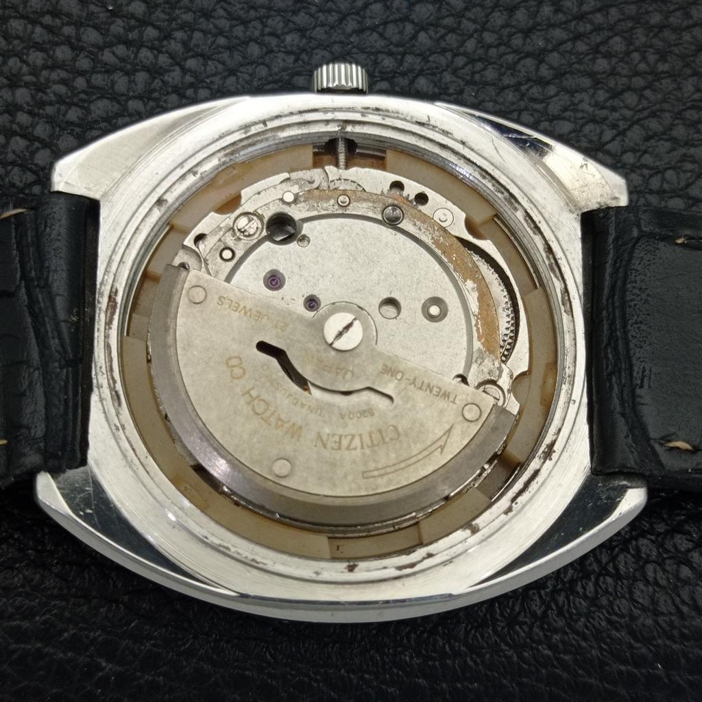 CITIZEN AUTOMATIC 8200 VINTAGE JAPAN MENS BLUE COLOR DIAL WATCH a702784-1 R210-a702784