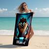 Personalized customized proof beach towel with Taz-Mania pattern - soft, absorbent,quick-drying,perfect swimming,camping&bathing