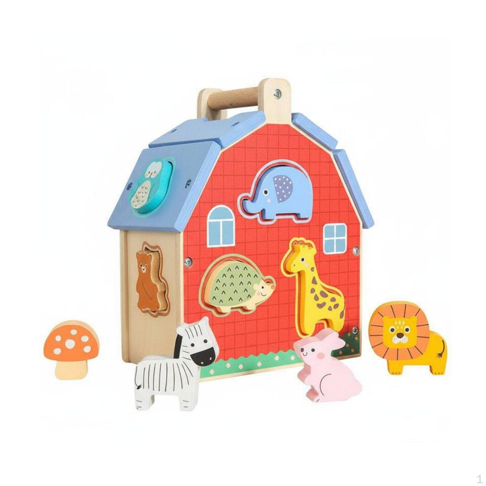 Farm Animal Puzzle House Multi Function Matching Toy Early Learning Young Child