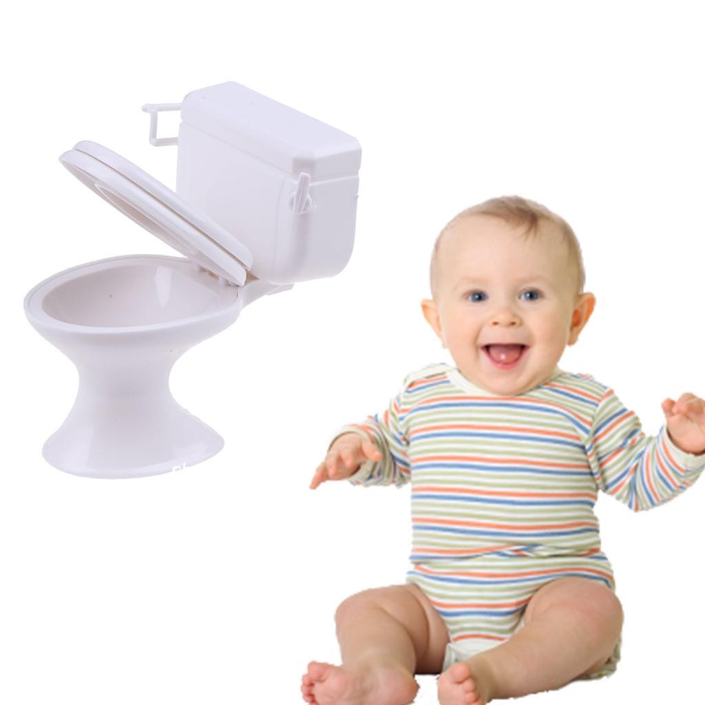 Charming Dollhouse Furniture Display Model Vintage Bathroom Toilet Miniature Toys