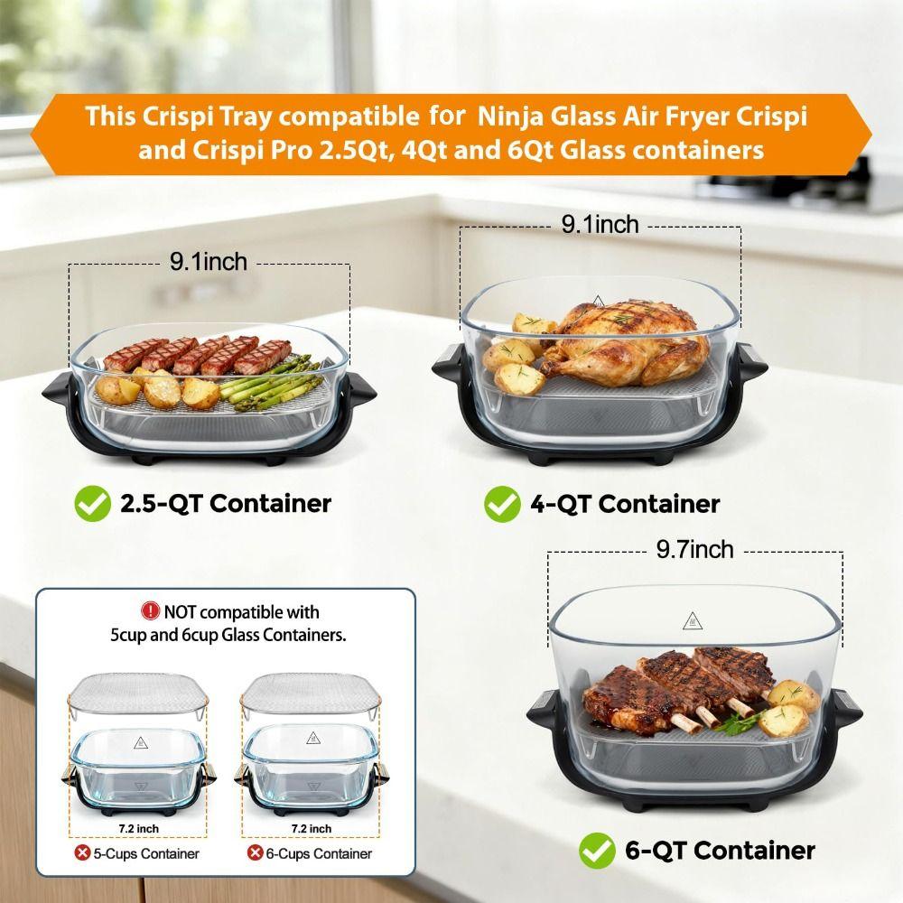SUS304 Air Fryer Accessories Cooking Rack for Ninja Crispi FN101/FN103/FN100/Pro AS101 Baking