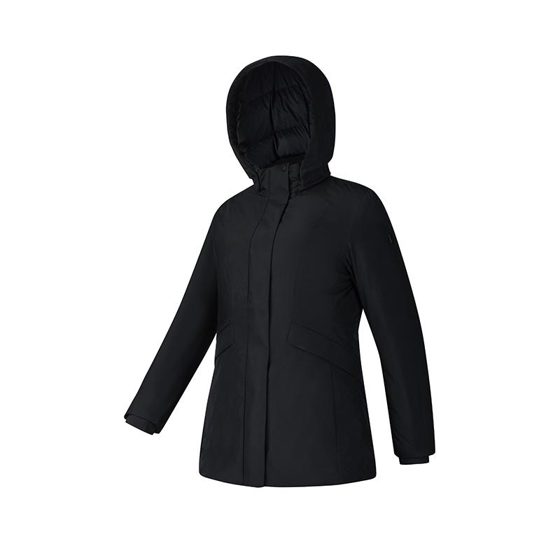 FILA Comfortable Fashionable Versatile Warm Down Jacket Women Outerwear Black A11W515907F-BK